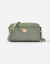 Leona Lock Cross-Body Bag, Green (GREEN), large