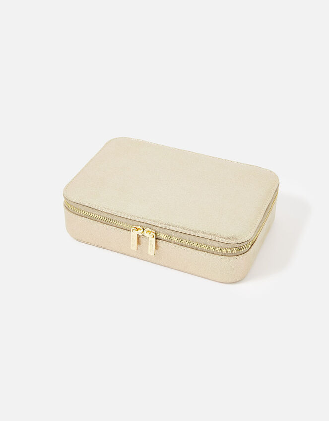 Josie Croc Jewellery Box, Gold (GOLD), large