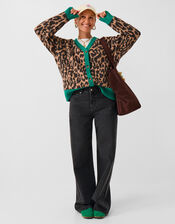 Leopard Print Cardigan, Leopard (LEOPARD), large