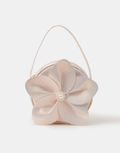 Girls Appliqué Flower Handbag, , large