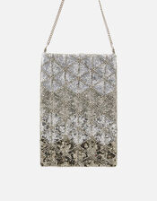 Sequin Phone Pouch Bag, , large