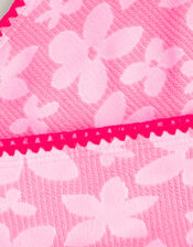 Girls Floral Textured Bikini Set, Pink (PINK), large
