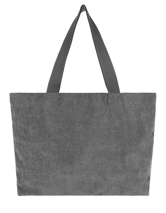 Cord Shopper Bag, Grey (GREY), large