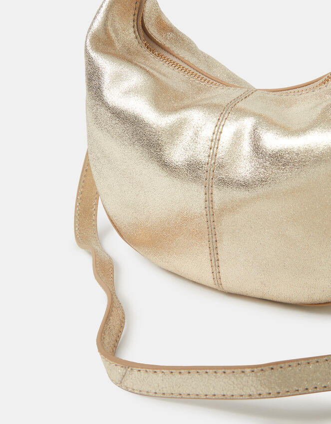Shimmer Suede Handheld Bag, , large
