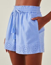 Broderie Beach Shorts, Blue (BLUE), large