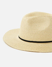 Packable Panama Trilby Hat , Natural (NATURAL), large