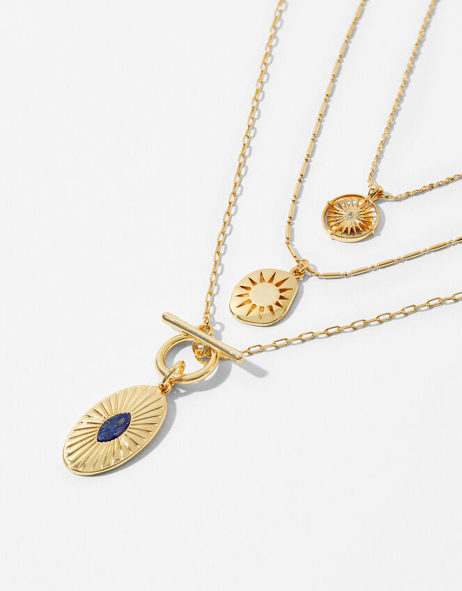 Gold-Plated Charmy Layered Necklace, , large