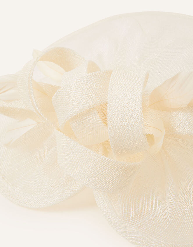 Penelope Sinamay Bow Band Fascinator, Ivory (IVORY), large