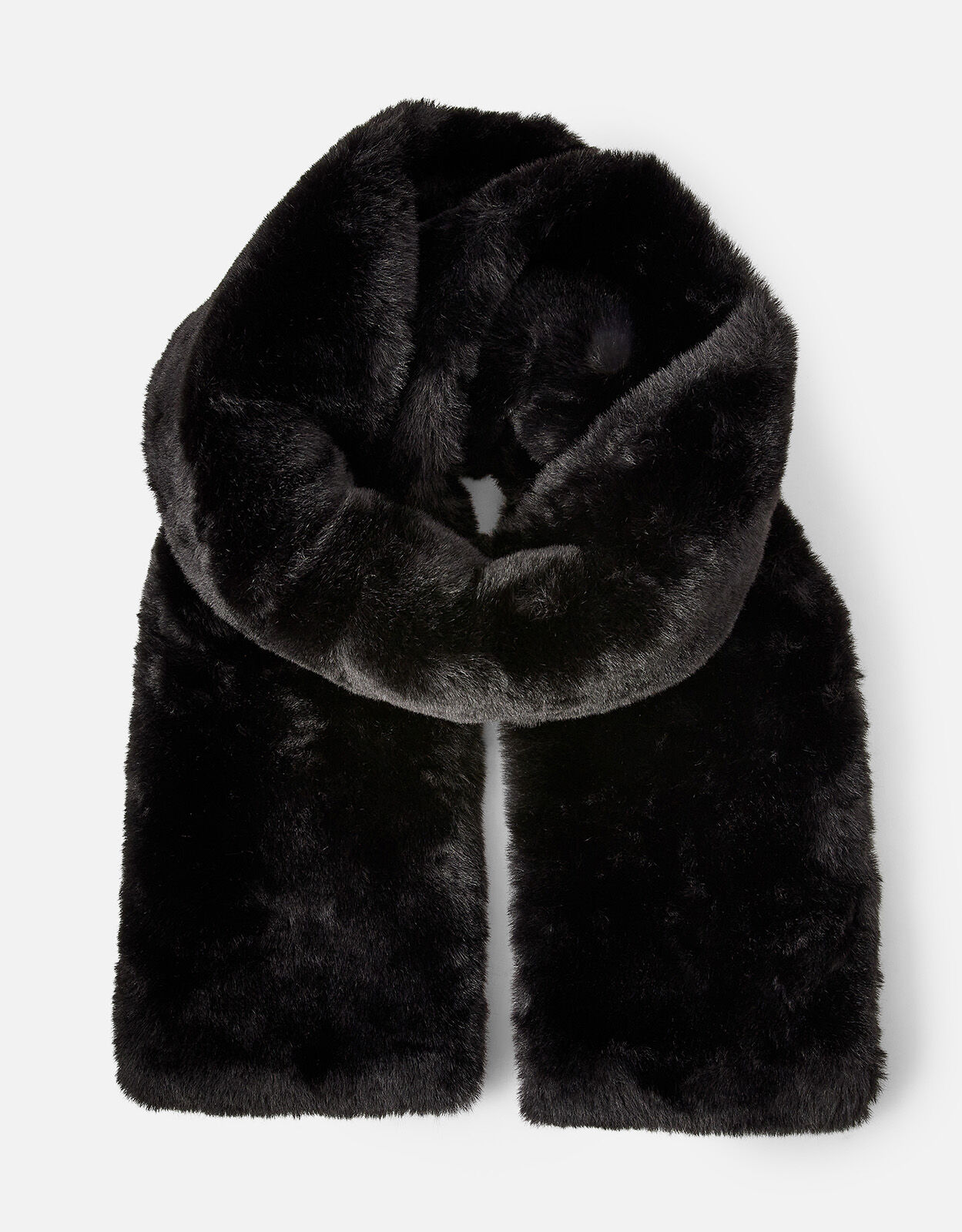 Black fur sales scarf