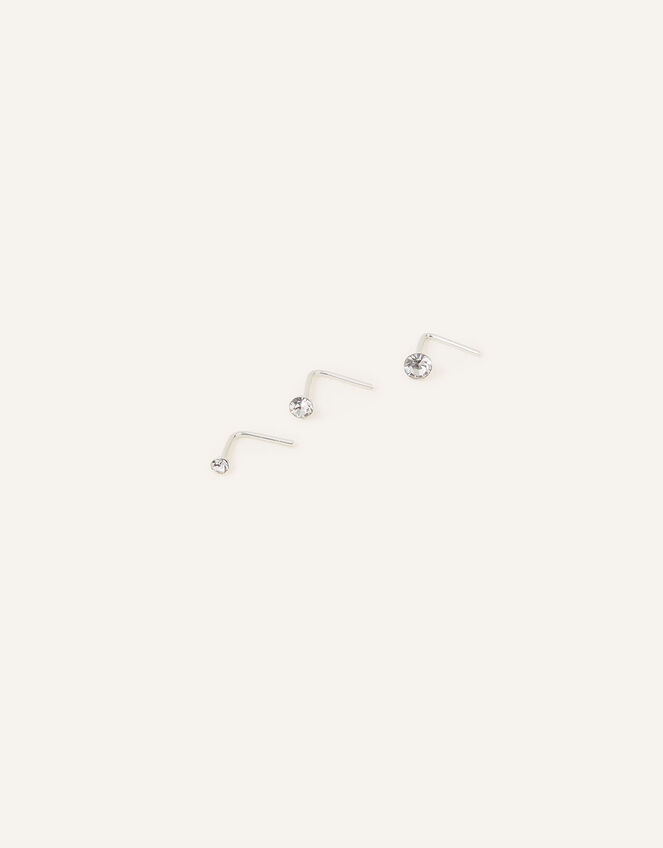 Sterling Silver Nose Stud Set , , large