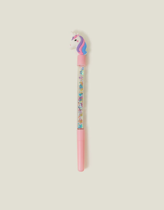 Girls Confetti Unicorn Topper Pen, , large