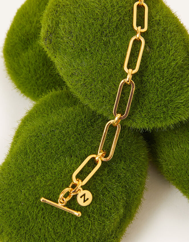 14 Gold-Plated Elongated Link Necklace, , large