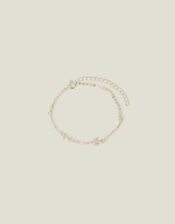 Sterling Silver-Plated Sparkle Vine Bracelet, , large