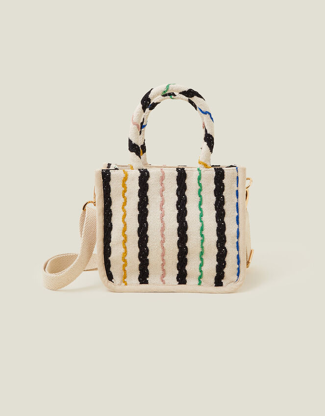 Stripe Cross-Body Bag, , large