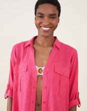 Long Sleeve Beach Shirt with LENZING™ ECOVERO™, Pink (PINK), large