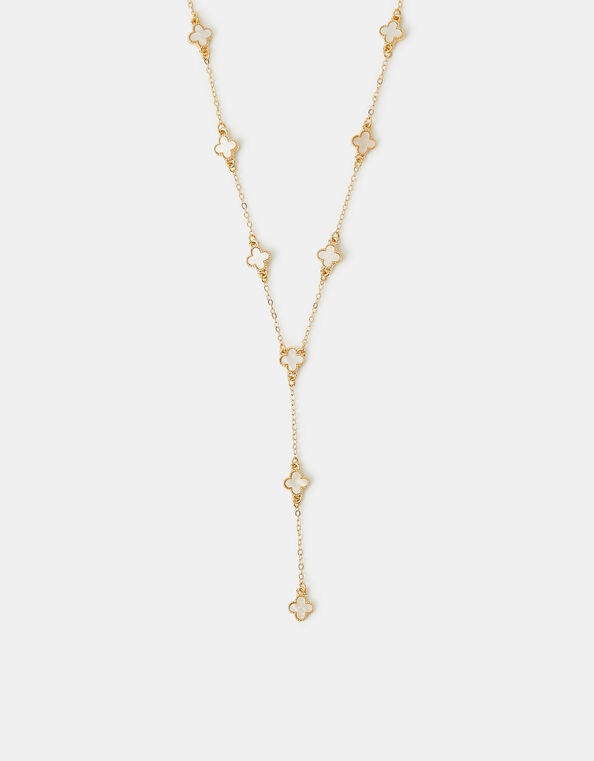 Clover Station Lariat Necklace, , large