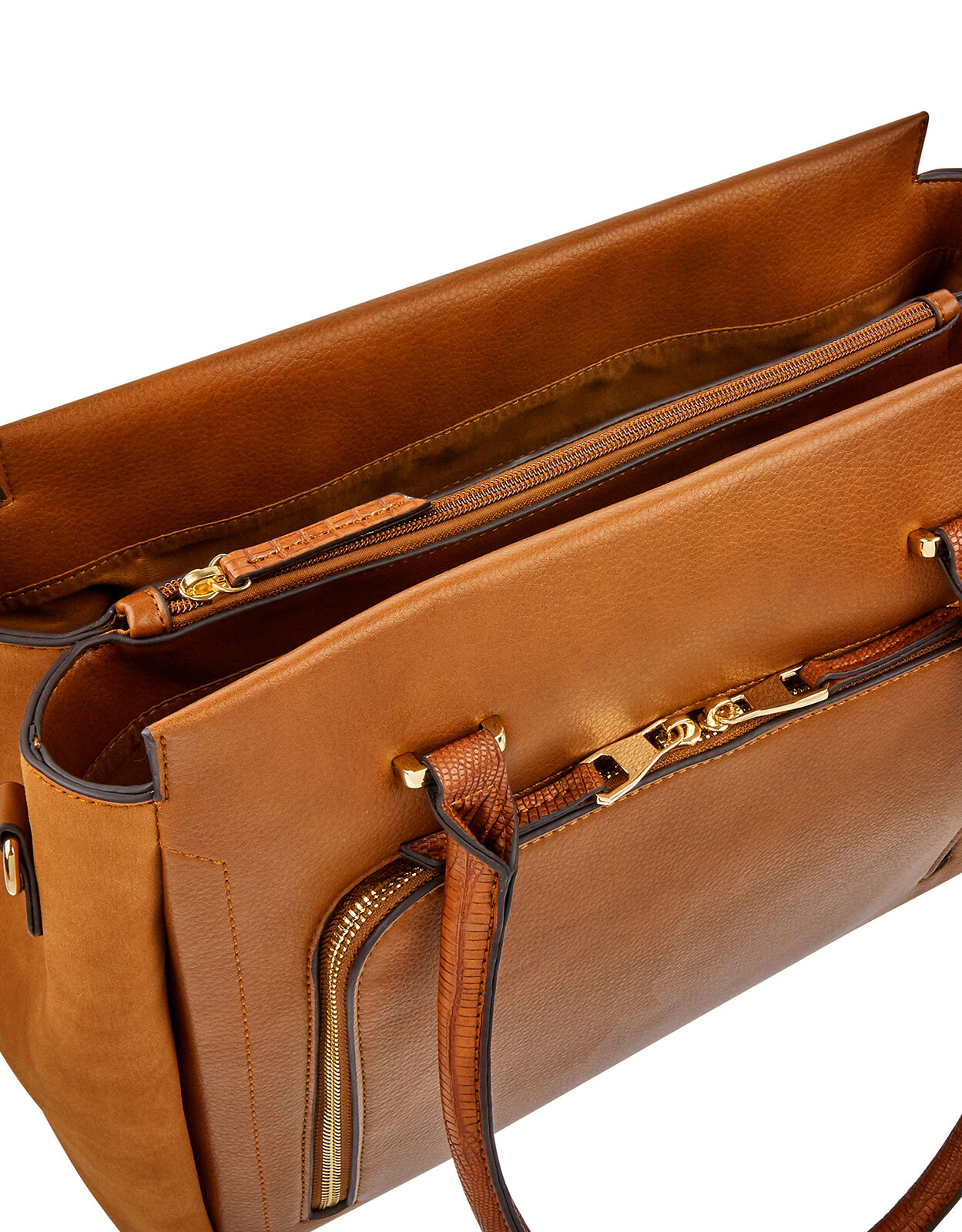 Morgan Vegan Work Tote Bag Tan