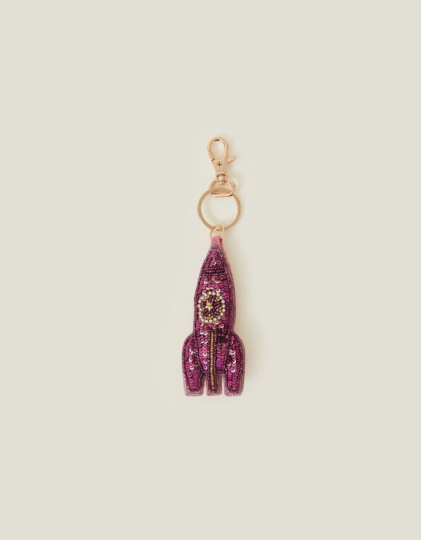 Sequin Rocket Keyring, , large