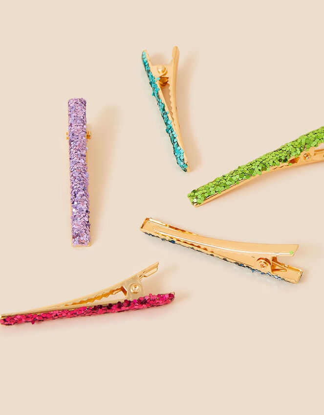 Kids Glitter Salon Clips 5 Pack, , large