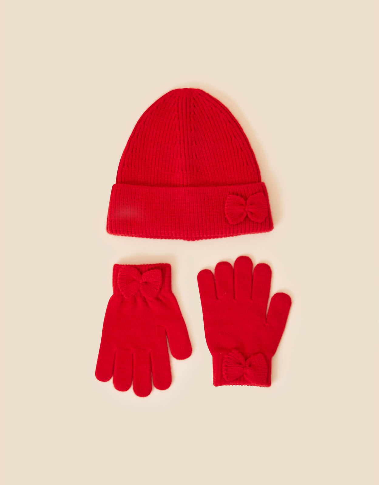 Girls red hat and sale scarf set