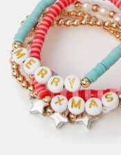 5-Pack Girls Christmas Bracelets, , large