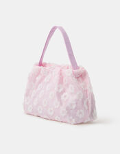 Girls Flower Sequin Shoulder Bag, , large