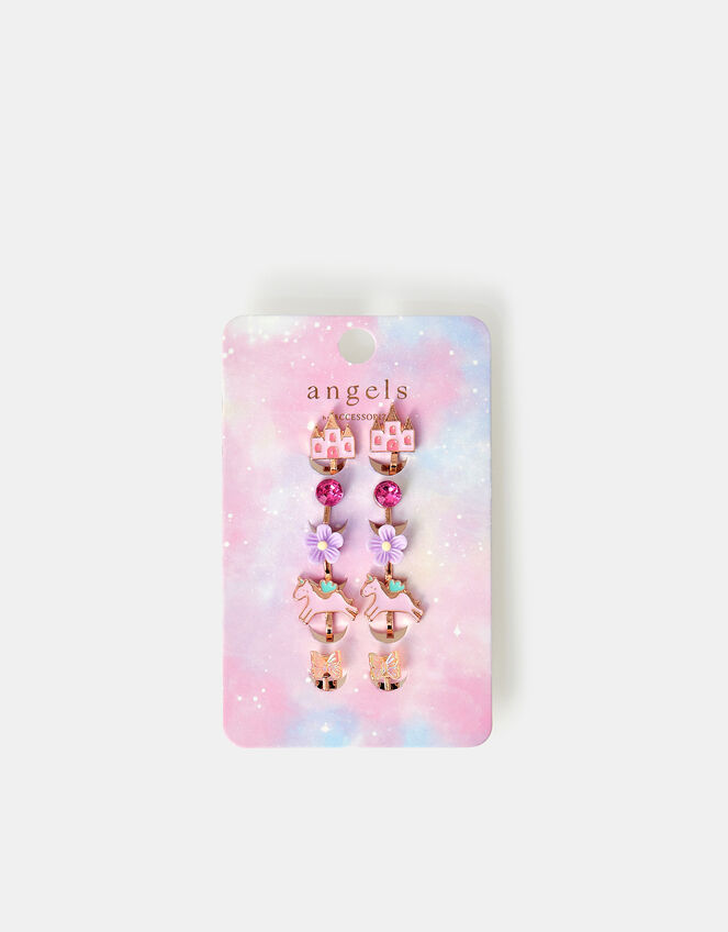 5-Pack Girls Fairy Tale Clip-On Earrings, , large