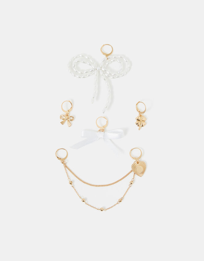 6-Pack Pearl Bow Shoe Charms, , large