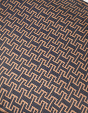 Geometric Print Square Satin Scarf, , large