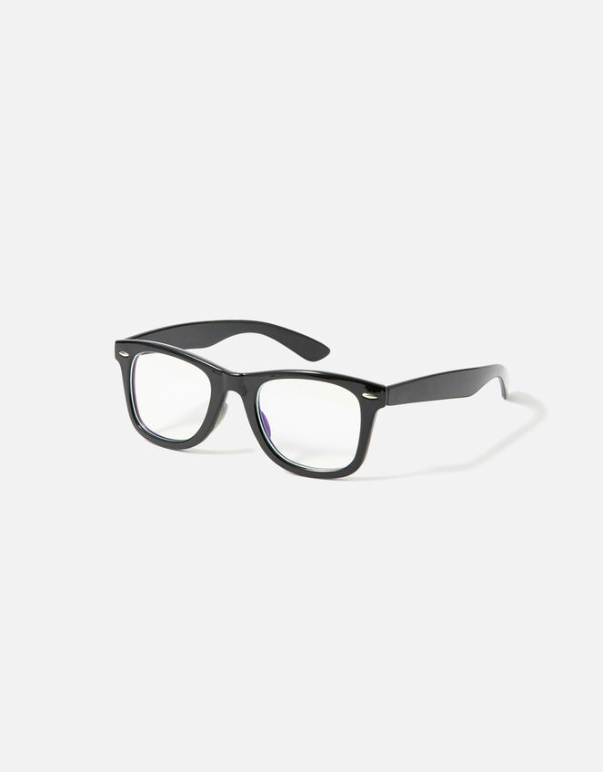 Faith Flat Top Blue light Glasses, Black (BLACK), large