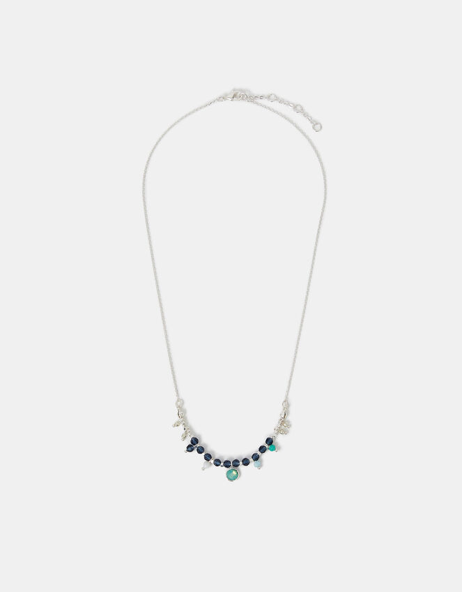 Sterling Silver-Plated Beaded Necklace , , large