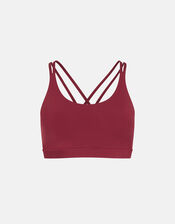 Cropped Yoga Top, Red (BURGUNDY), large