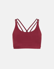 Cropped Yoga Top, Red (BURGUNDY), large