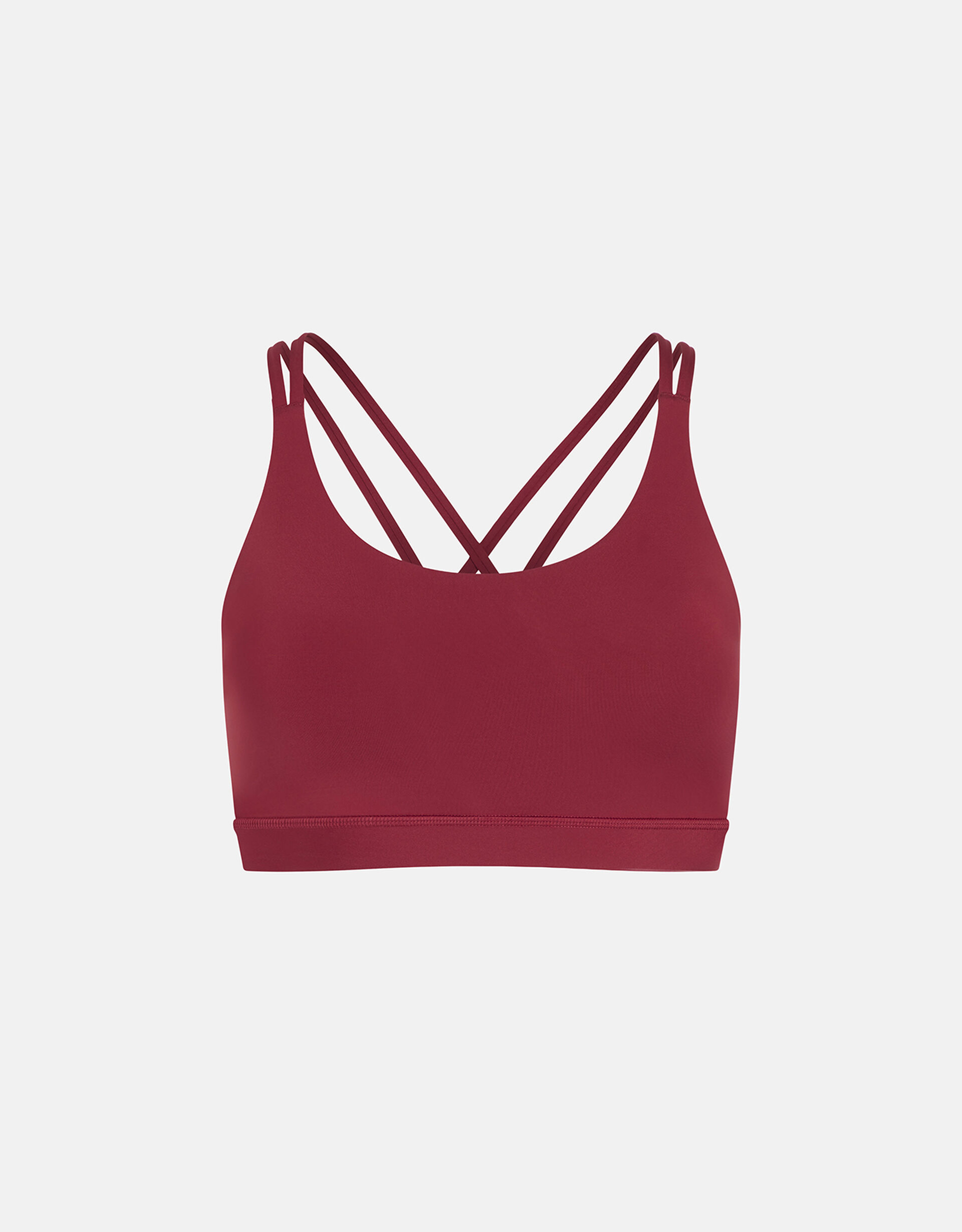 Cropped Yoga Top, Red (BURGUNDY), large