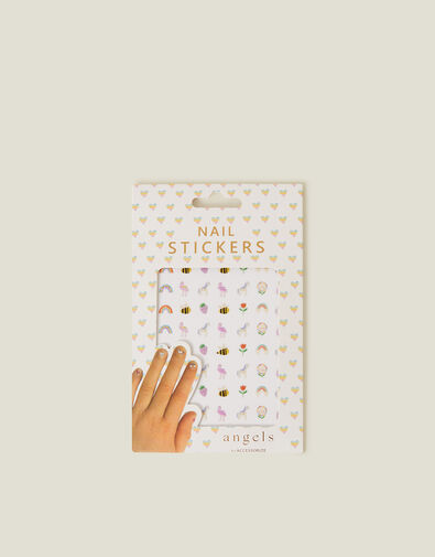 Girls Spring Picnic Nail Stickers, , large