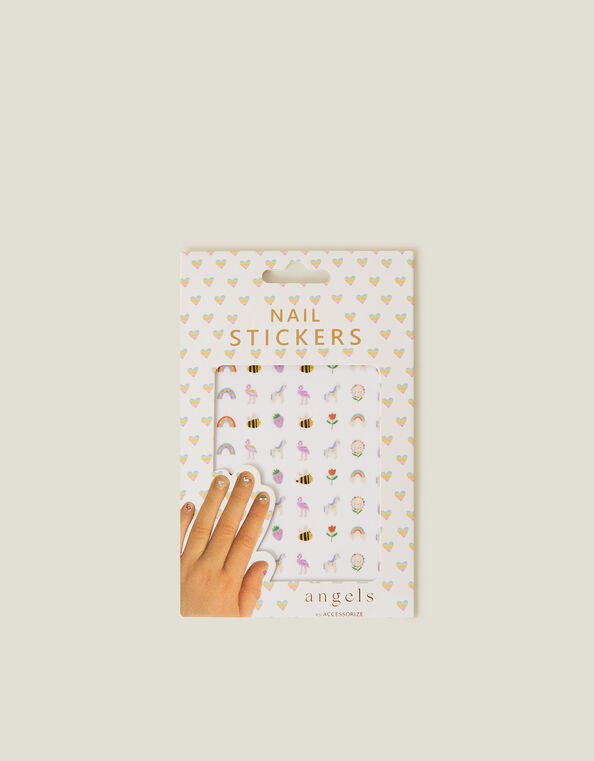 Girls Spring Picnic Nail Stickers, , large