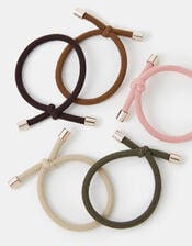 4-Pack Knot Cord Hair Bands, , large