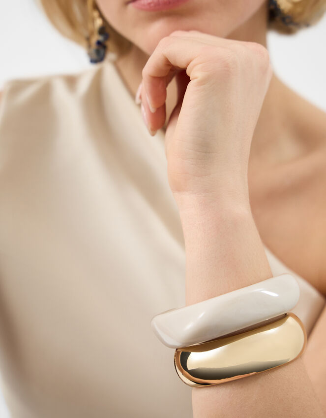 2-Pack Statement Chunky Bangles, , large