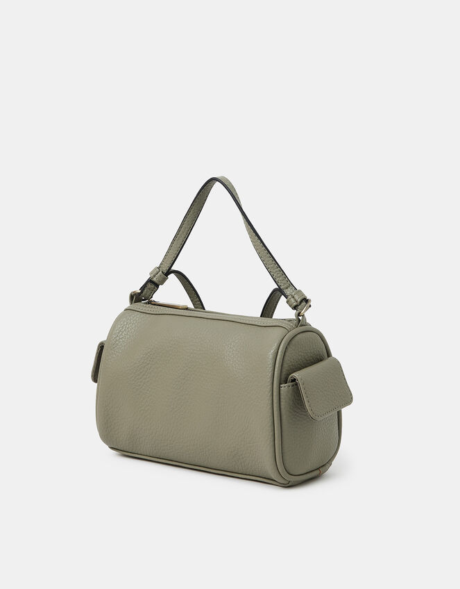 Faux Leather Crossbody Bag, Green (KHAKI), large