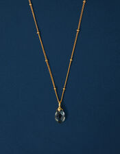 14ct Gold-Plated Pear Drop Pendant Necklace, , large