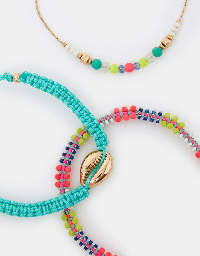 3-Pack Shell Beaded Mix Bracelets, , large