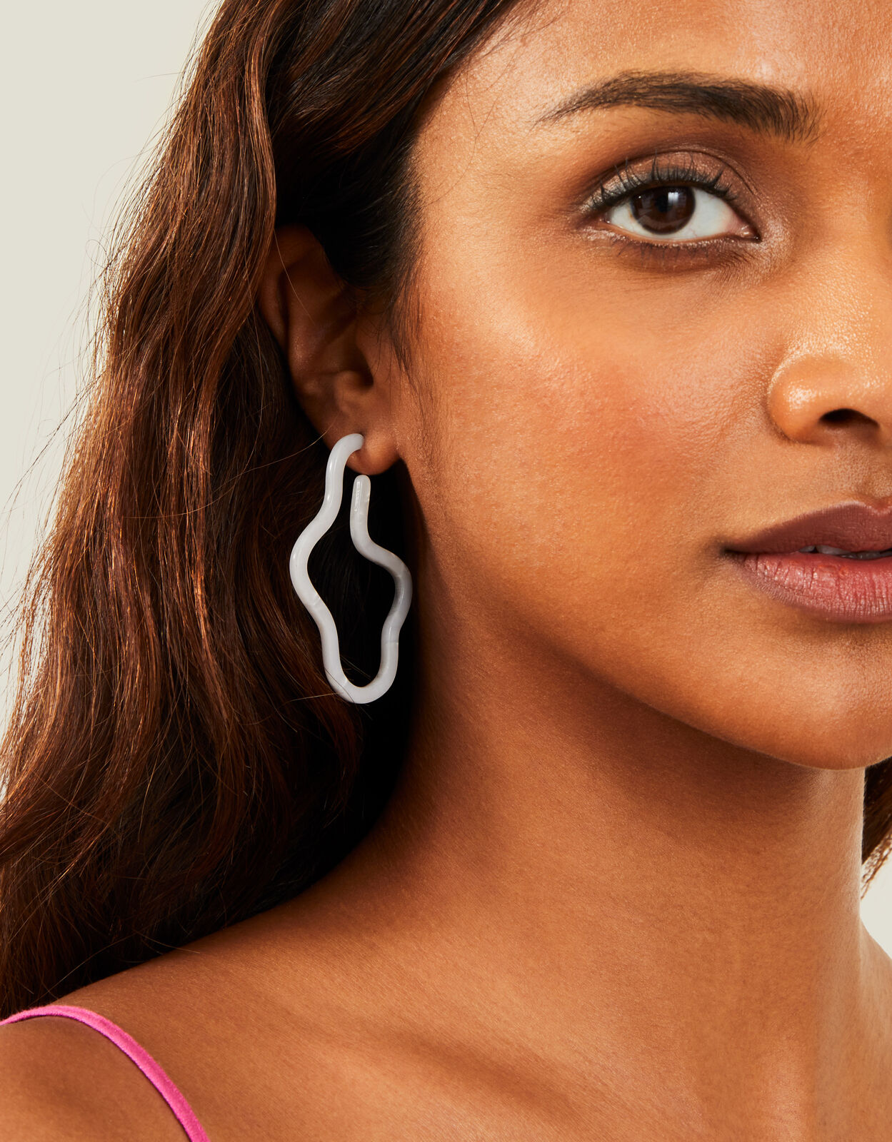 Large top resin earrings