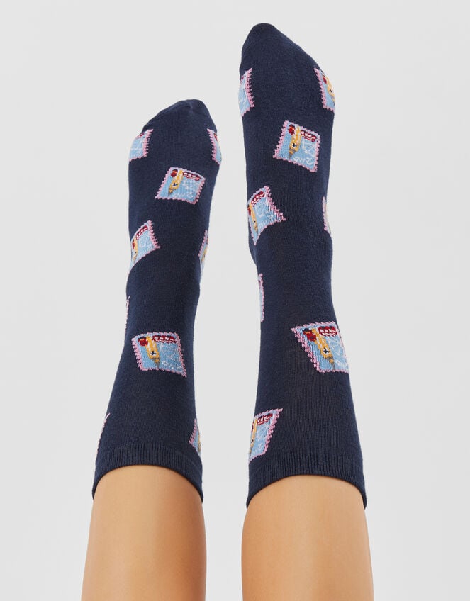 London Stamp Socks, , large