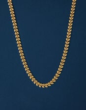 14ct Gold-Plated Leaf Chain Necklace, , large