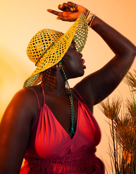 Open Weave Floppy Hat, , large