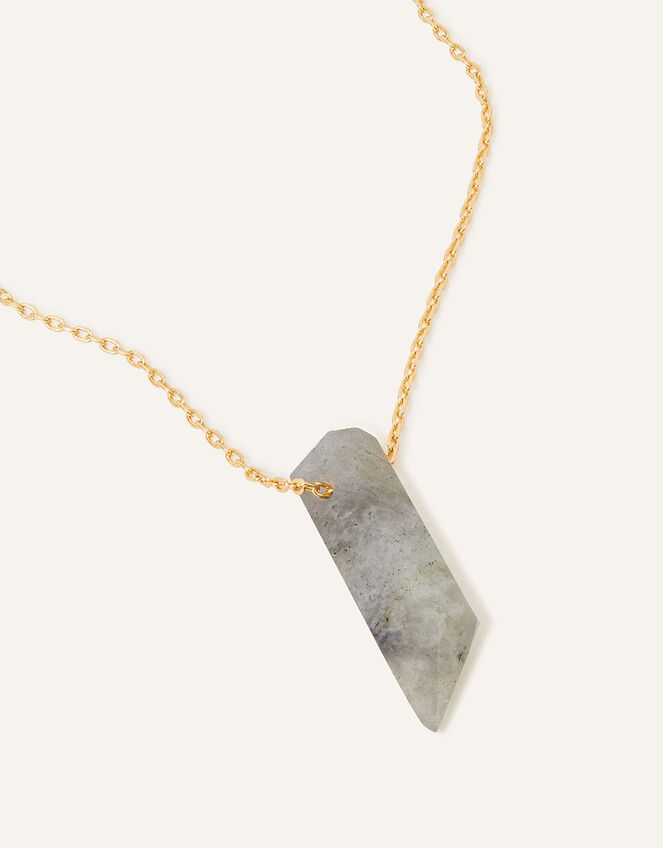 14ct Gold-Plated Rough Cut Labradorite Shard Necklace, , large