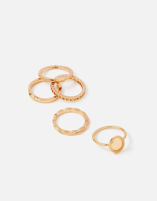 Blue Harvest Stacking Ring Multipack, Gold (GOLD), large