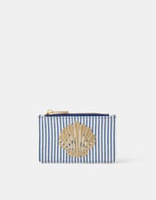 Shell Embroidered Cardholder, , large