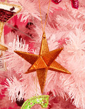 Paper Sparkle Star Decoration, Orange (ORANGE), large
