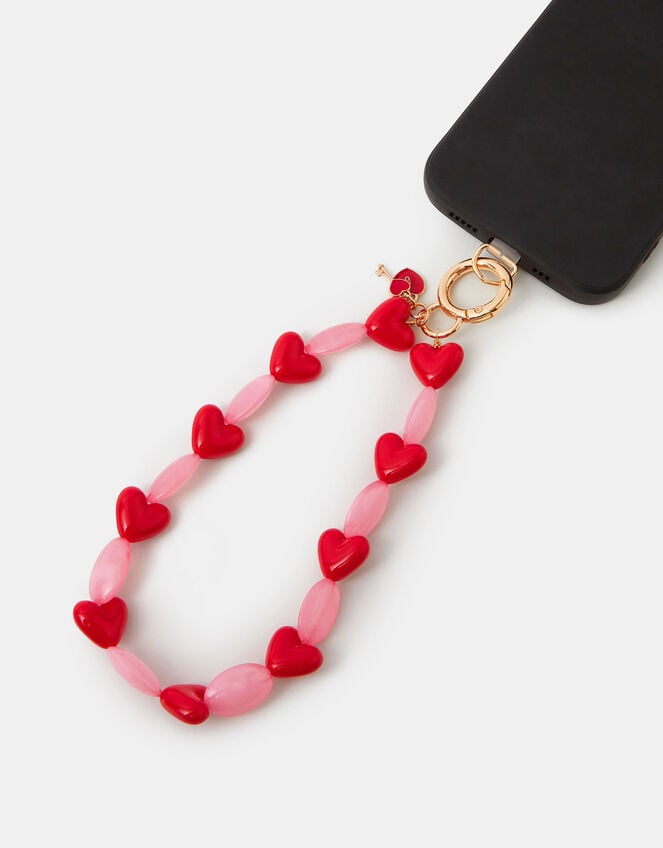 Heart Bead Phone Wrist Strap, , large